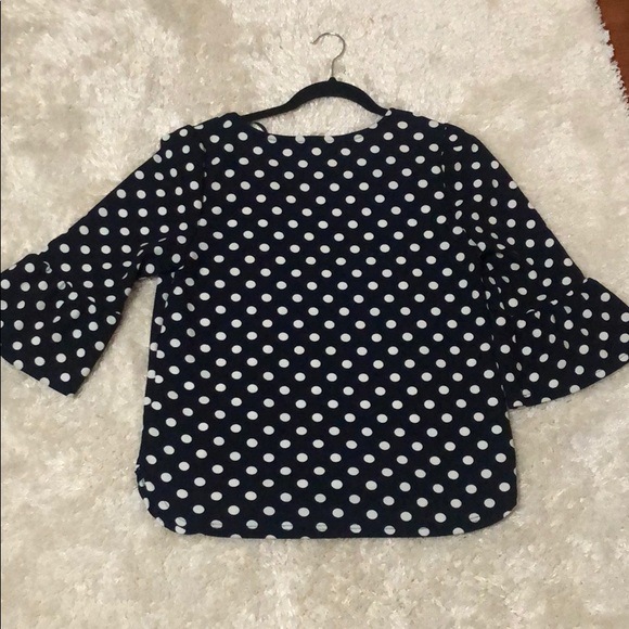 Polka dot top with bell sleeves - Picture 5 of 5